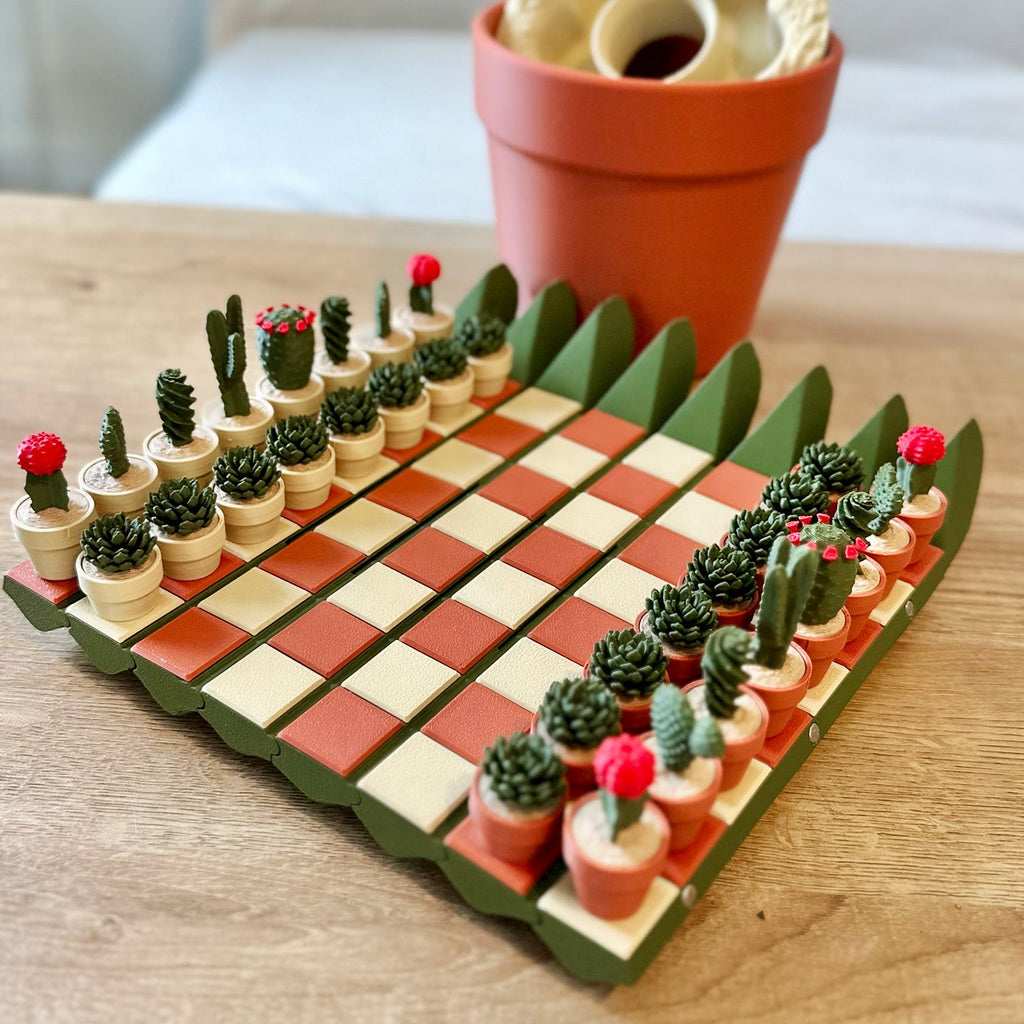 3D Printed Cactus Chess Set
