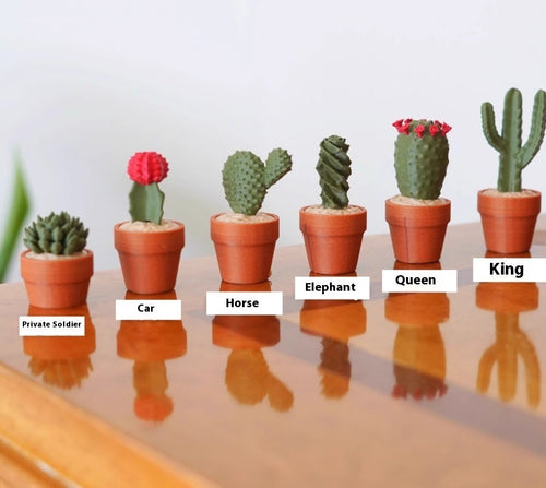 3D Printed Cactus Chess Set