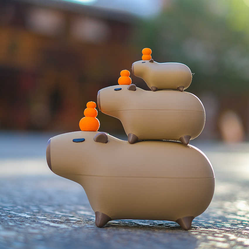 3D Printed Capybara Set