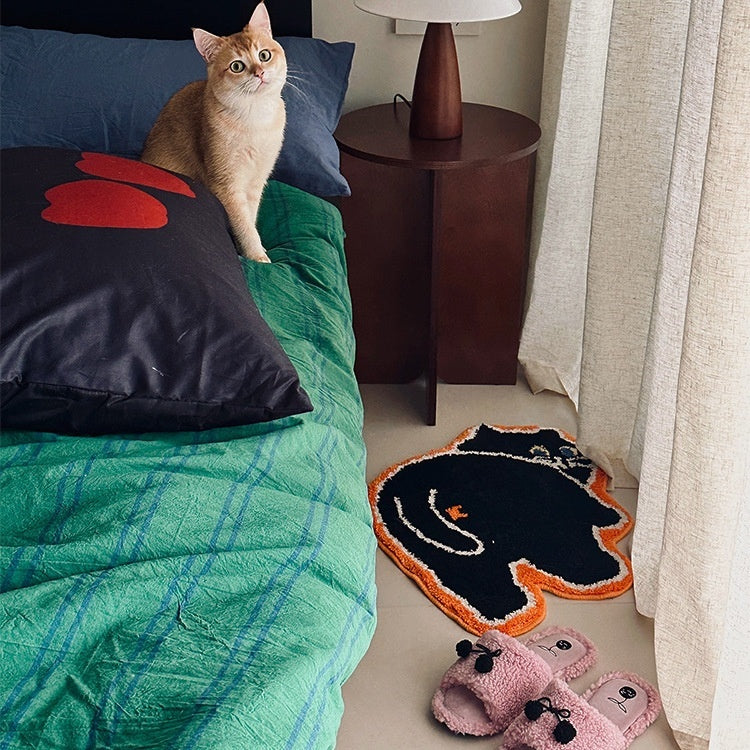 Black Cat Tufted Carpet