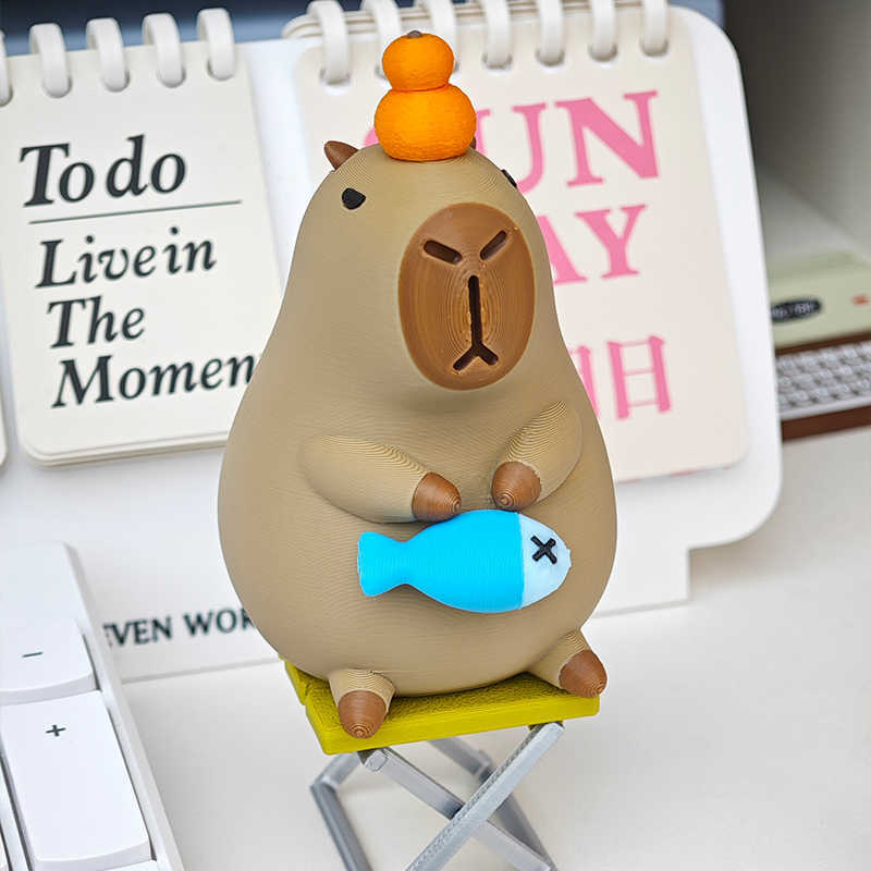 Capybara Fisherman 3D Desktop Ornament