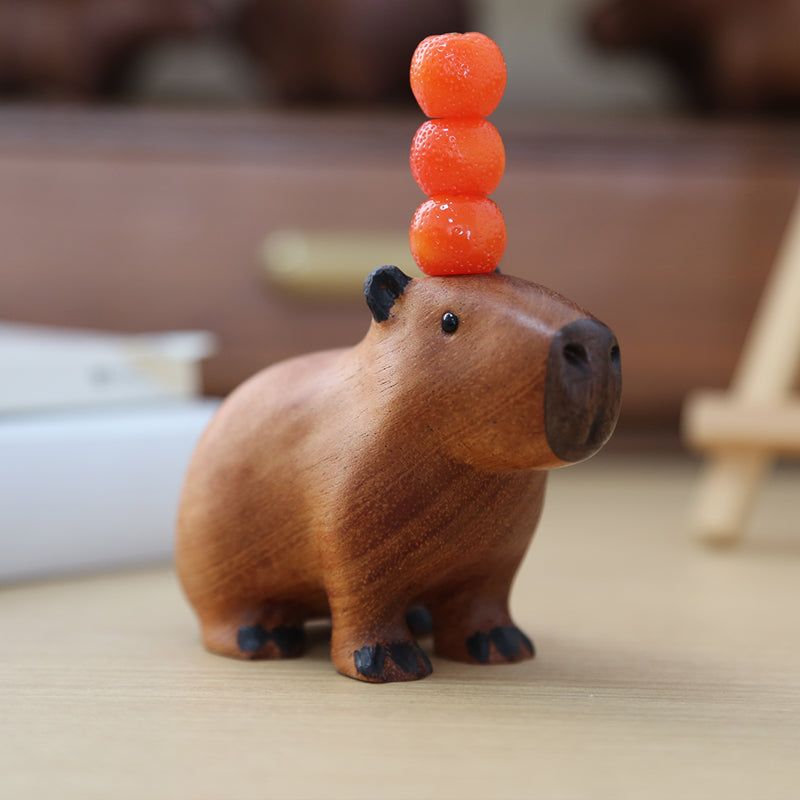 Capybara Handcrafted Wood Ornament