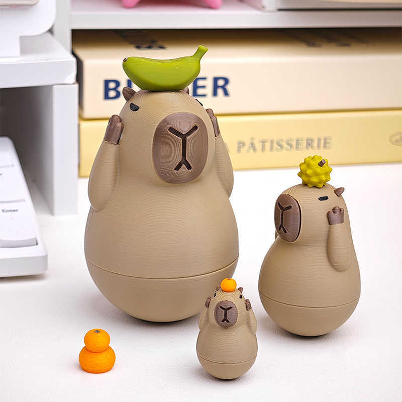 Capybara Roly-Poly Doll Set