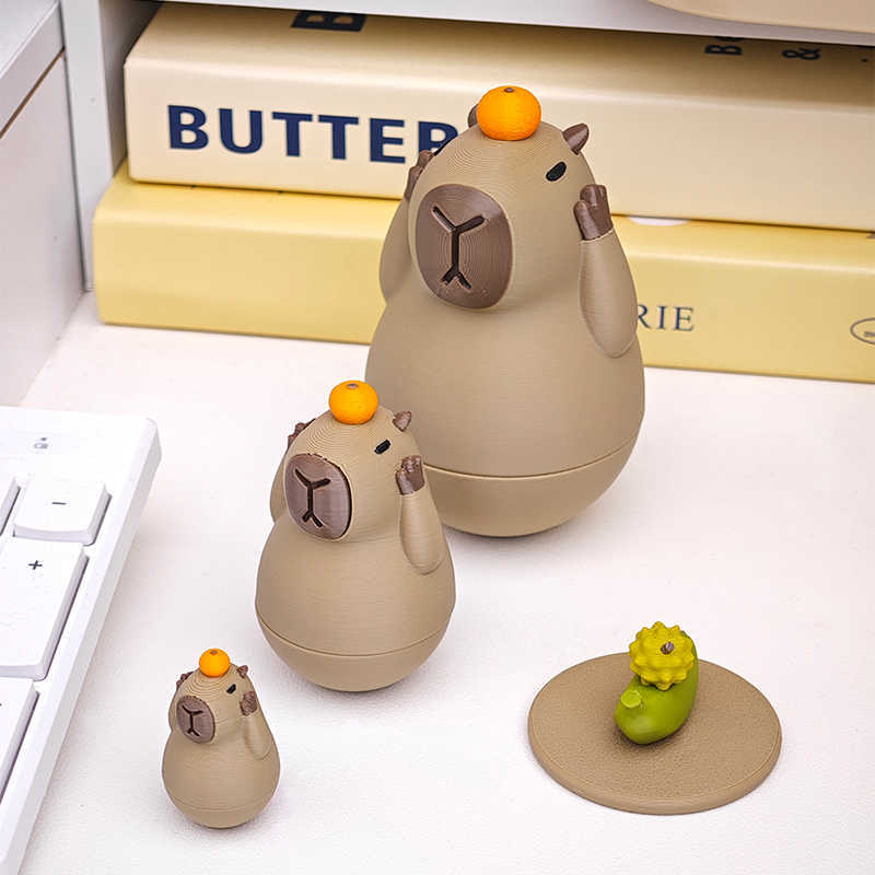 Capybara Roly-Poly Doll Set