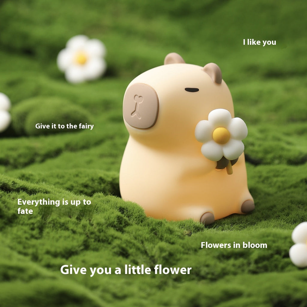 Capybara and Flower Night Light