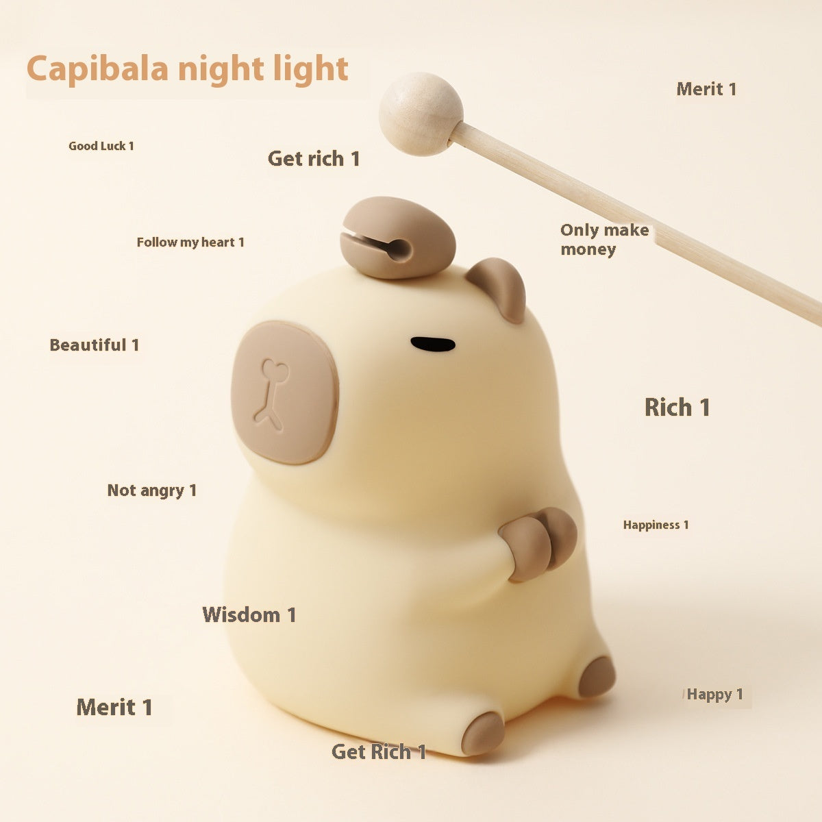 Capybara and Flower Night Light