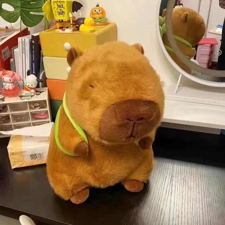 Capybara with Turtle Backpack Doll Plush