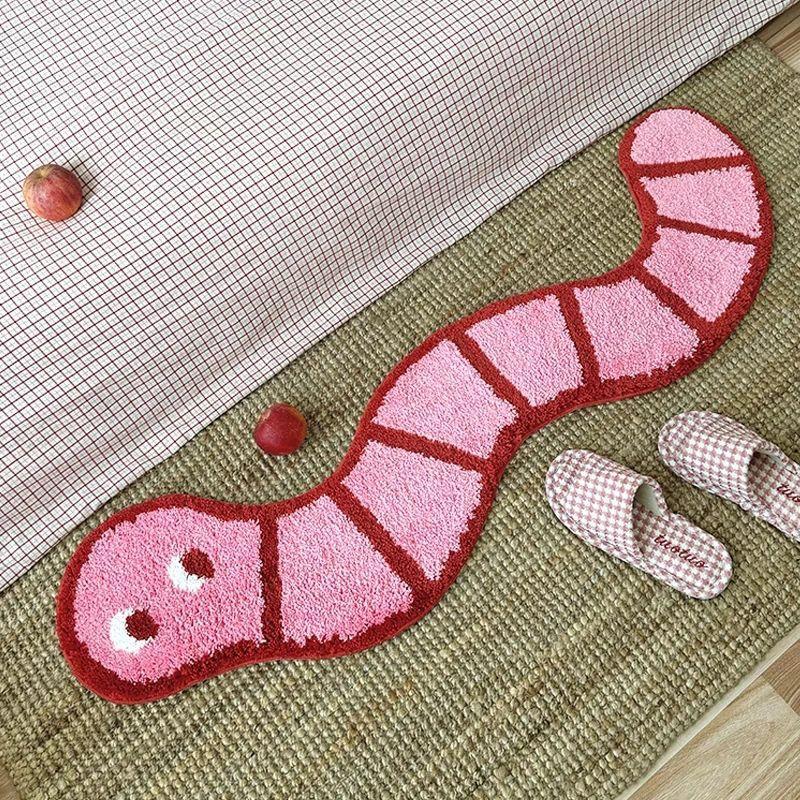 Cheeky Pink Worm Rug