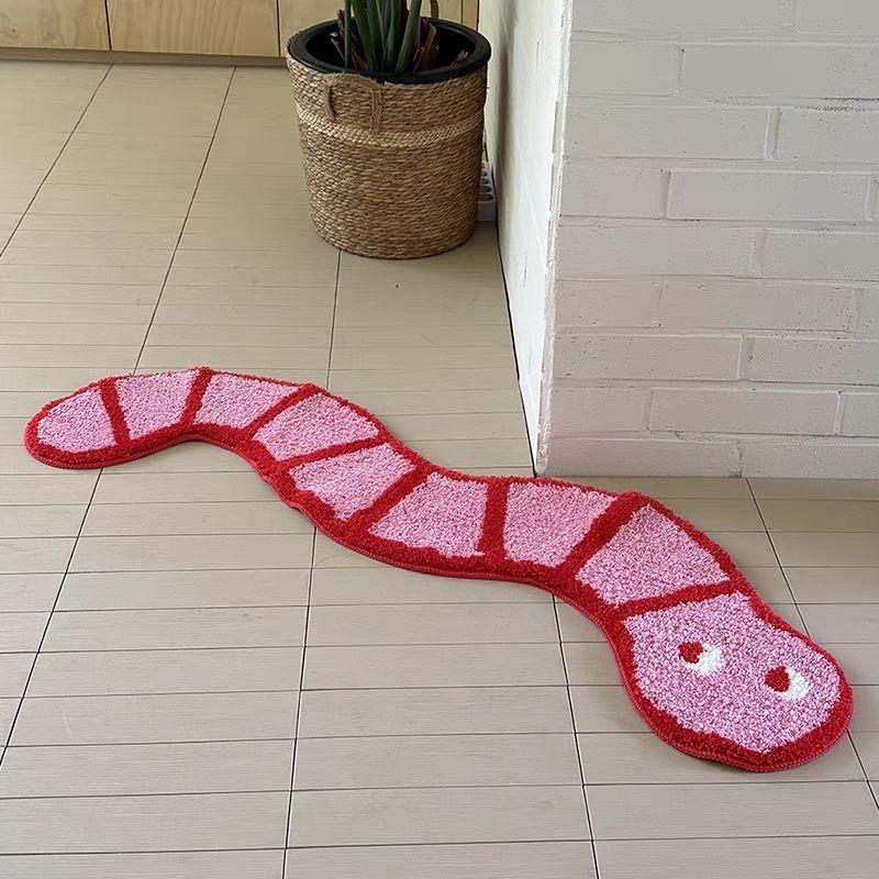 Cheeky Pink Worm Rug