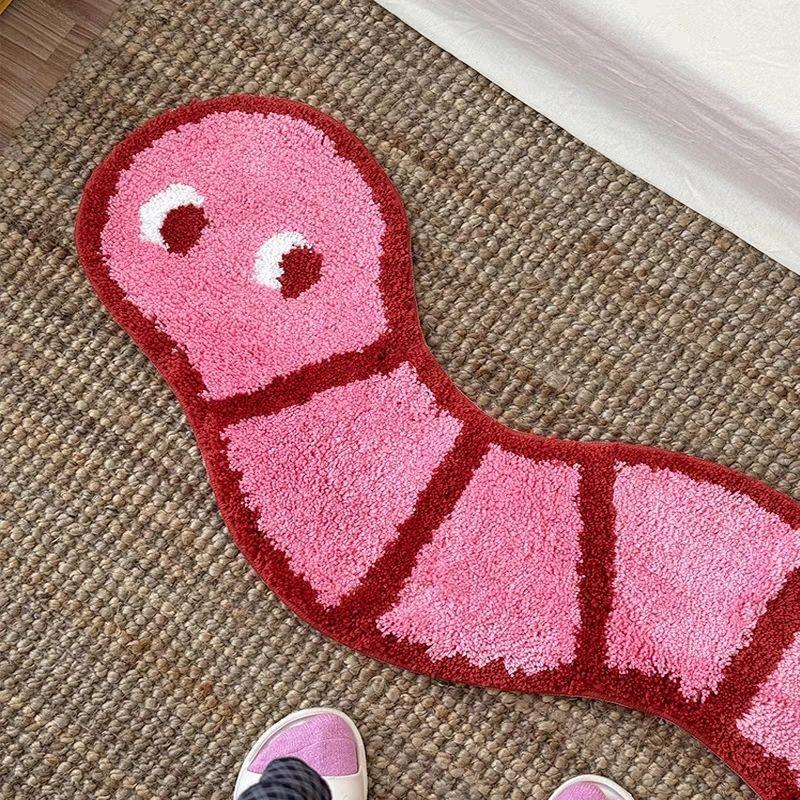 Cheeky Pink Worm Rug