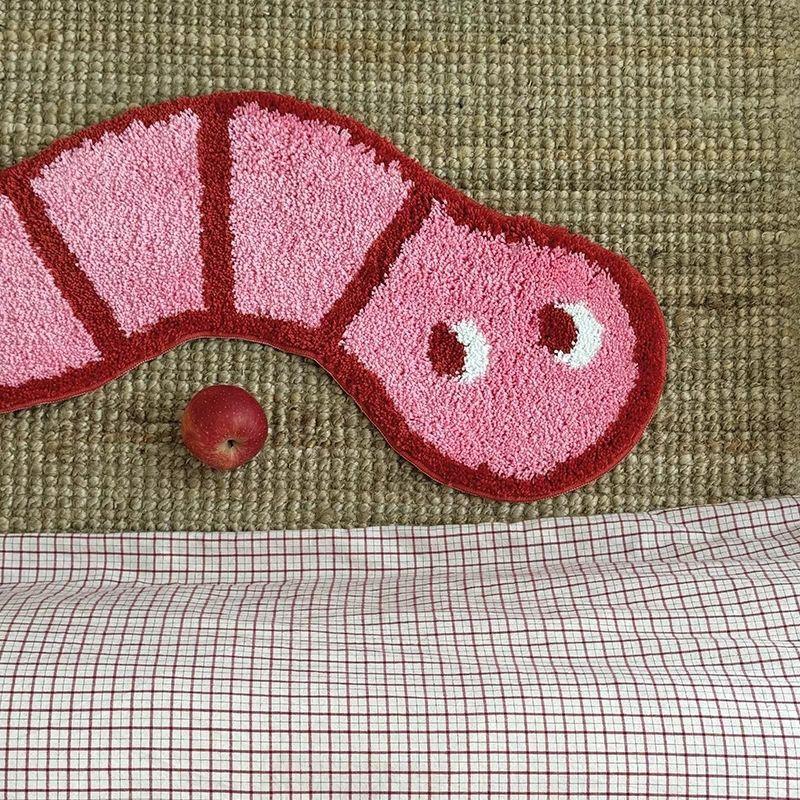 Cheeky Pink Worm Rug