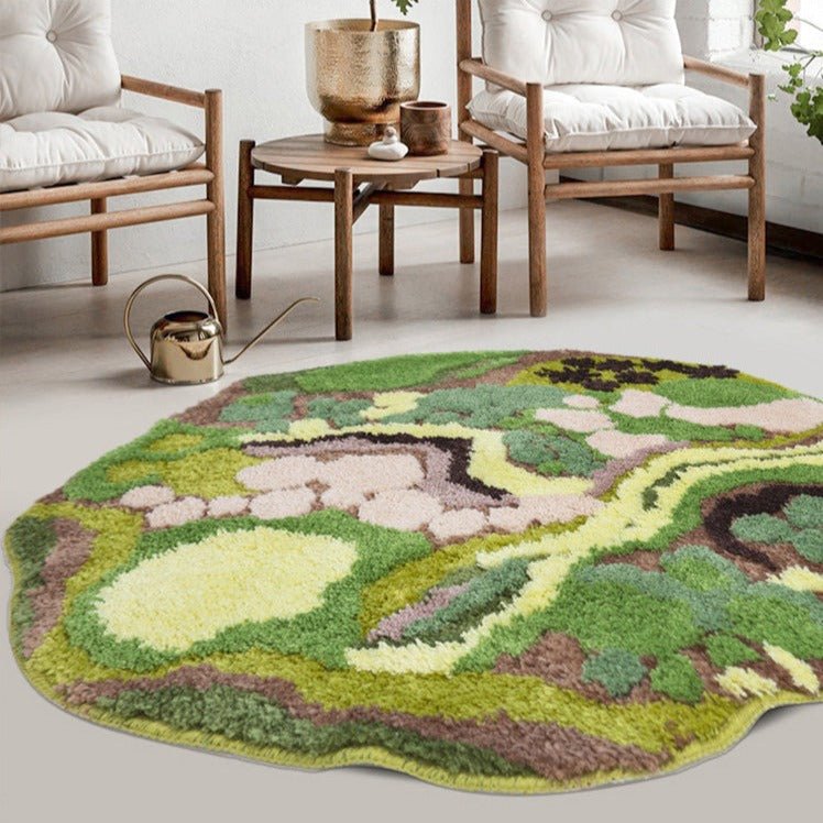 Green Forest Circle Rug