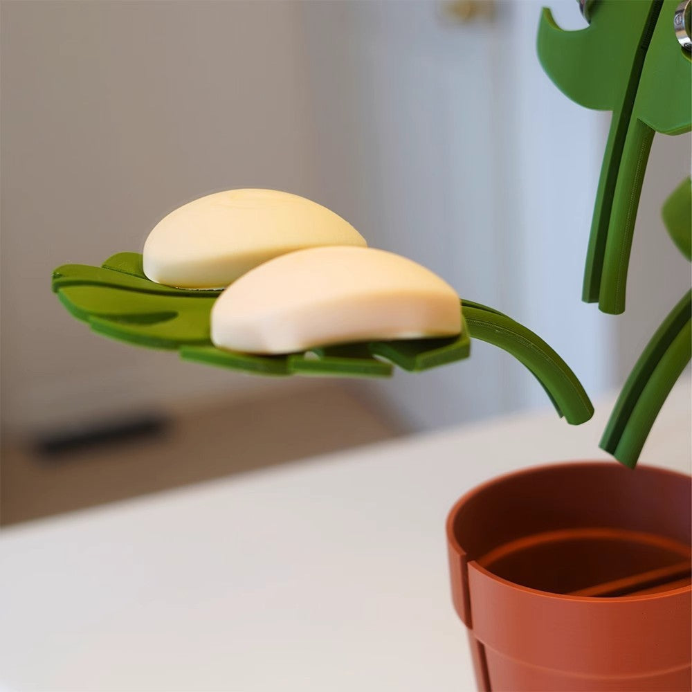 Monstera Toothbrush and Toiletries Holder