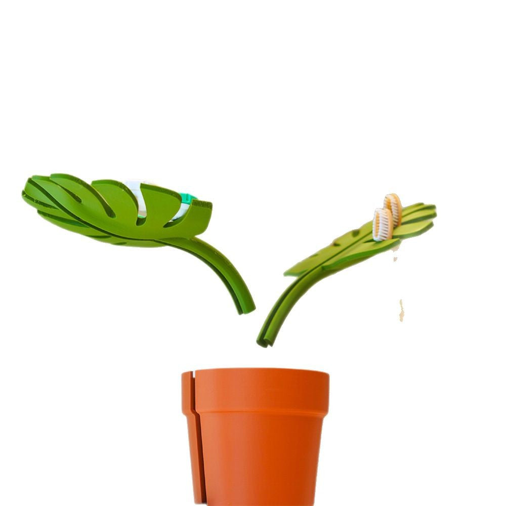 Monstera Toothbrush and Toiletries Holder