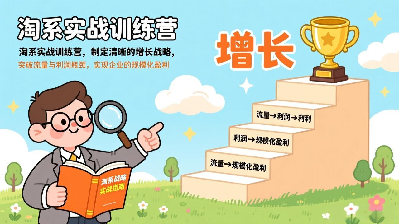 淘系实战训练营，制定清晰的增长战略，突破流量与利润瓶颈，实现企业的规模化盈利-十一