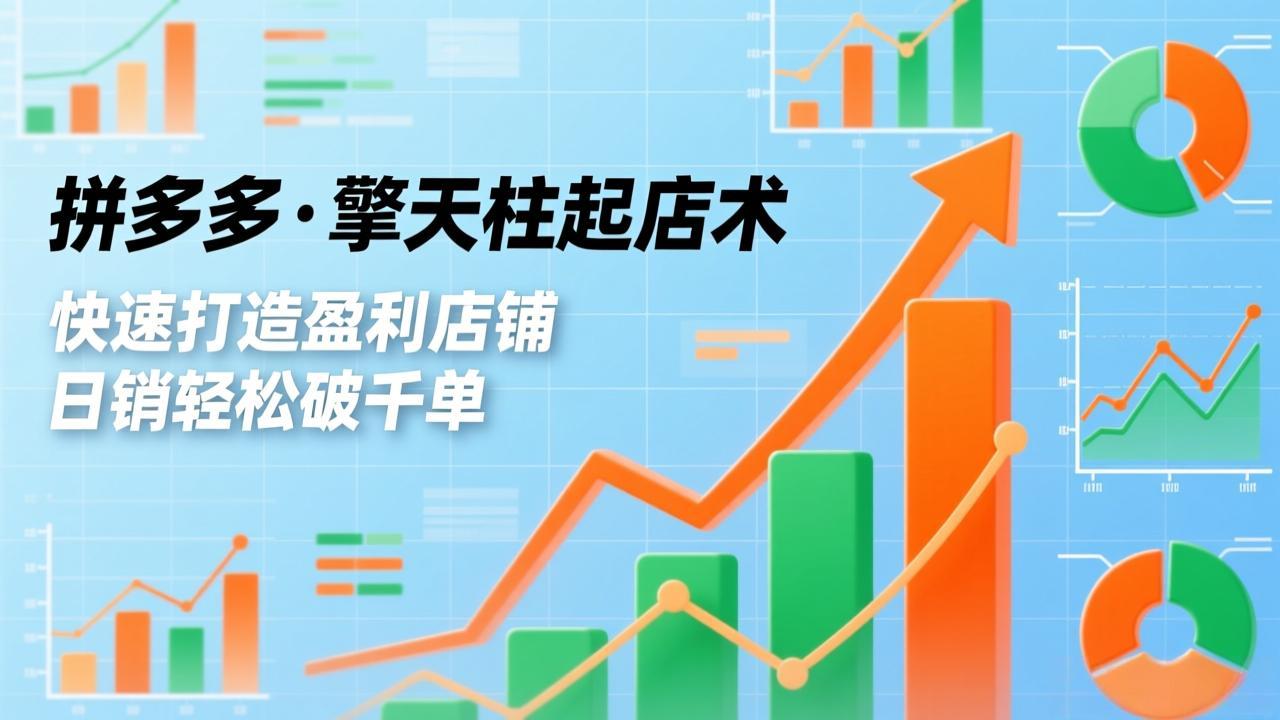 拼多多·擎天柱起店术，爆流布局、利润起飞、不断流，快速打造盈利店铺，日销破千单(更新-十一