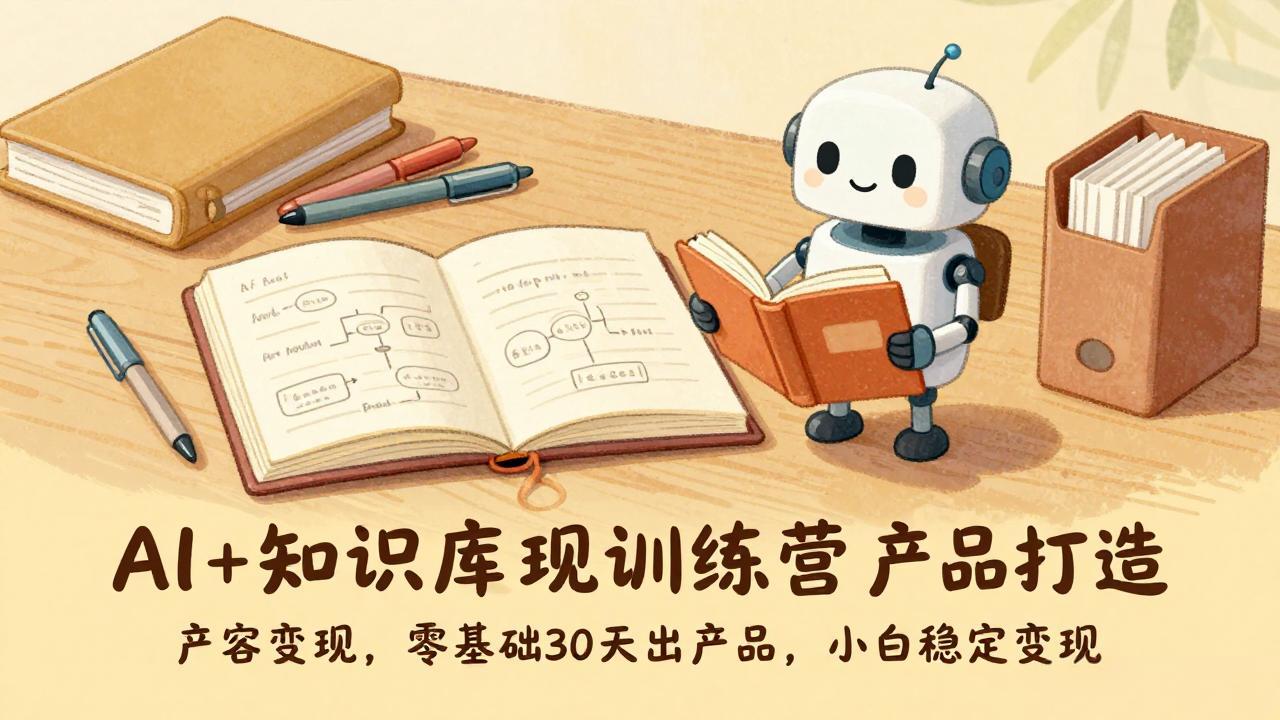 AI+知识库变现训练营，产品打造、内容创作、全平台变现，零基础30天出产品，小白稳定变现-十一