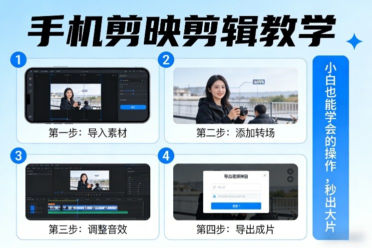 手机剪映剪辑教学，小白也能学会的操作，秒出大片 - 十一-十一