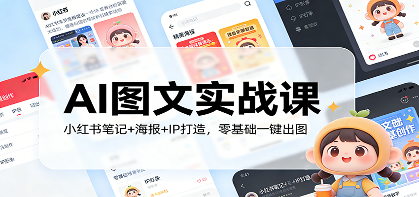 零基础也能月入过万？揭秘小红书AI图文实战：从一键出图到个人IP打造-十一