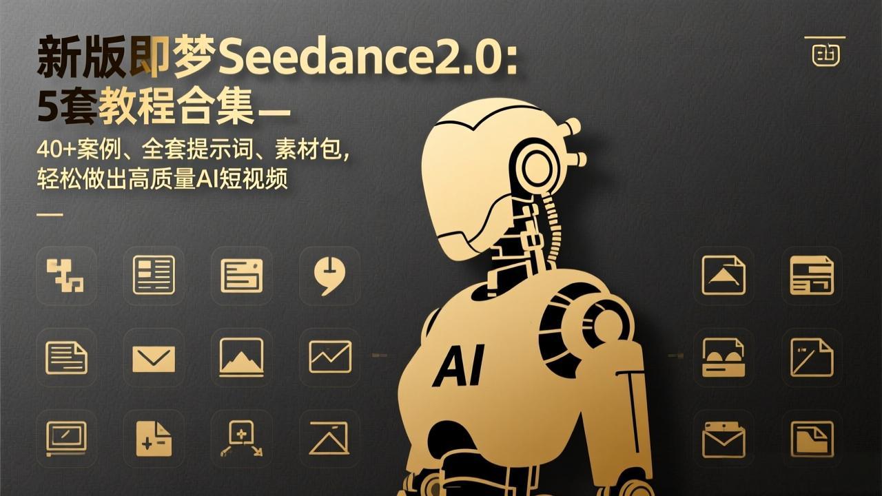 新版即梦Seedance2.0：5套教程合集，40+案例、全套提示词、素材包，轻松做出高质量AI短视频-十一