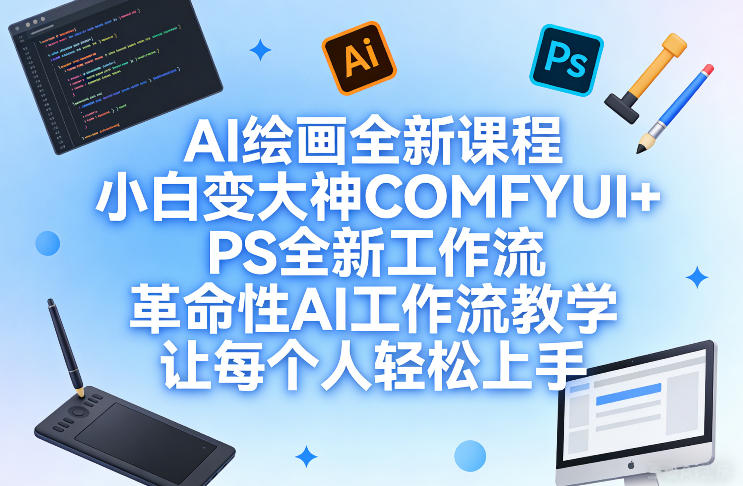 AI绘画全新课程，小白变大神COMFYUI+PS全新工作流，革命性AI工作流教学，让每个人轻松上手 - 十一-十一