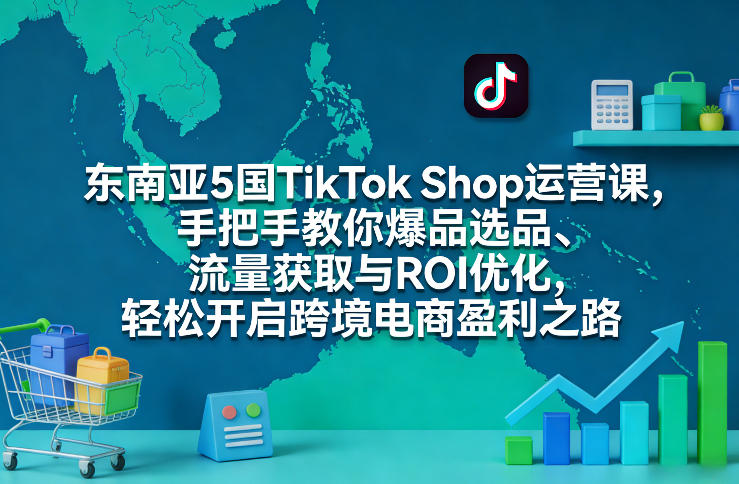 东南亚5国TikTok Shop运营课，手把手教你爆品选品、流量获取与ROI优化，轻松开启跨境电商盈利之路 - 十一-十一