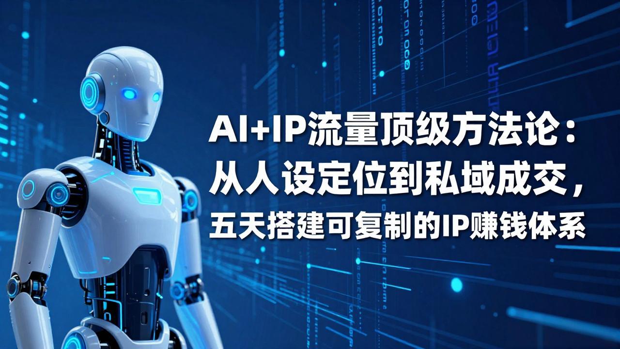 AI+IP顶级方法论：从人设定位到私域成交，五天搭建可复制的IP赚钱体系 - 十一-十一