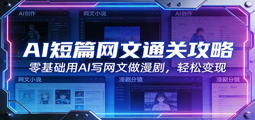 AI短篇网文通关攻略：零基础用AI写网文做漫剧，轻松变现 - 十一-十一