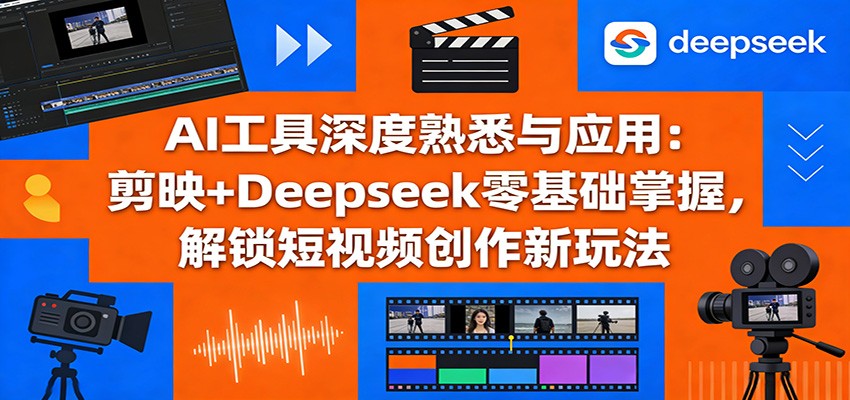 AI工具深度熟悉与应用：剪映+Deepseek零基础掌握，解锁短视频创作新玩法 - 十一-十一