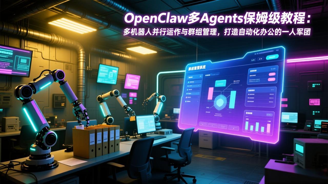OpenClaw多Agents保姆级教程：多机器人并行运作与群组管理，打造自动化办公的一人军团-十一