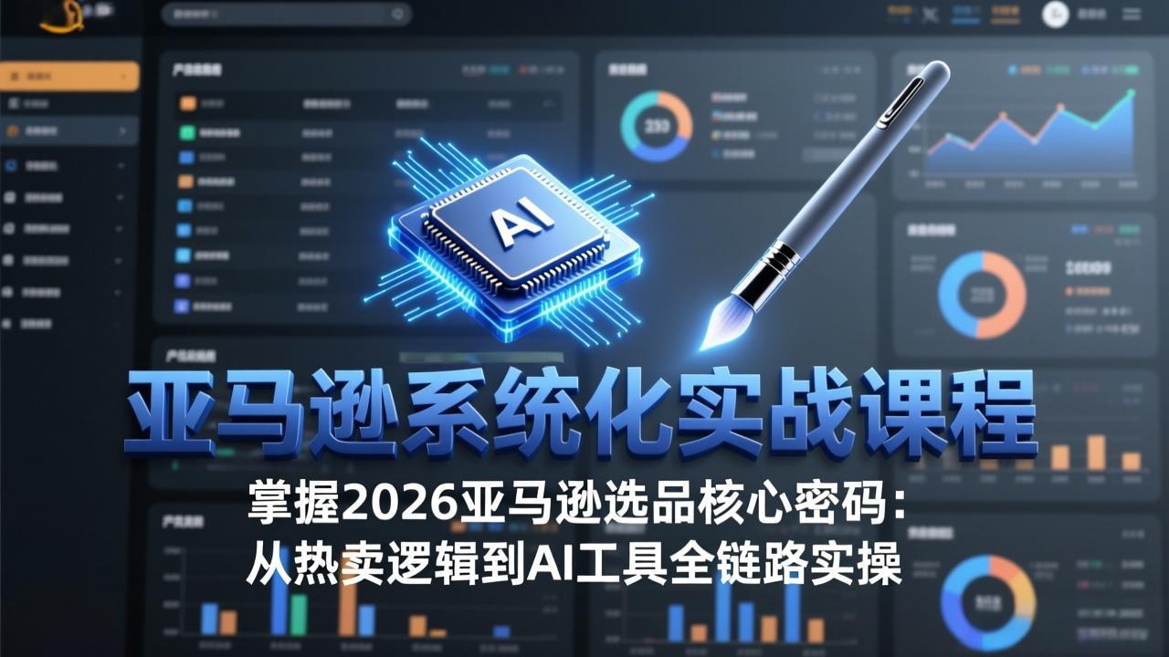 亚马逊系统化实战课-更新3月：2026最新选品方法论，从热卖原因分析到AI作图，提升选品成功率 - 十一-十一