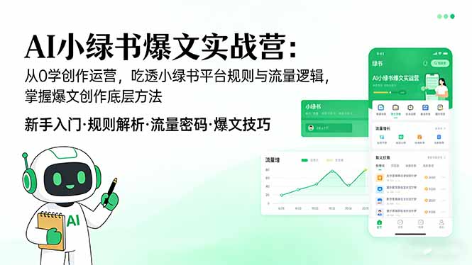 AI 小绿书爆文实战营：从0学创作运营，吃透小绿书平台规则与流量逻辑，掌握爆文创作底层方法-十一