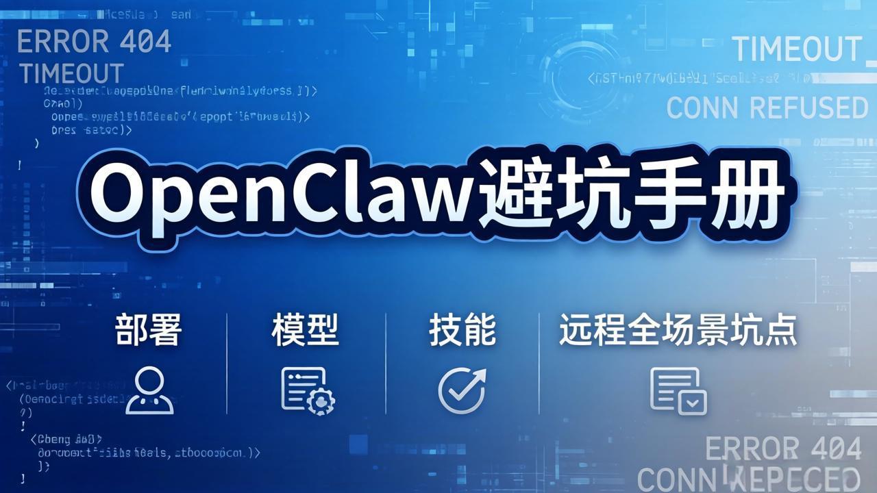 OpenClaw避坑手册：部署+模型+技能+远程全场景坑点，一次性给你说全，少走弯路 - 十一-十一