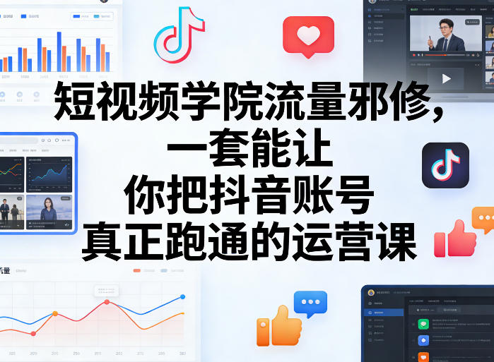 短视频学院流量邪修，一套能让你把抖音账号真正跑通的运营课-十一