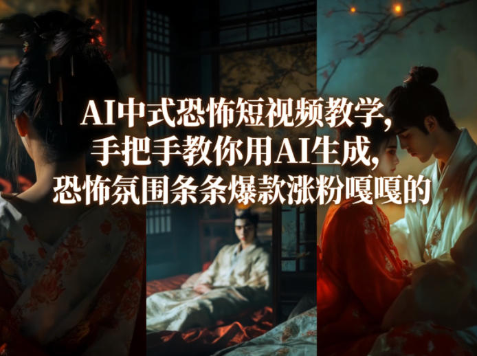 AI中式恐怖短视频教学，手把手教你用AI生成，恐怖氛围条条爆款涨粉嘎嘎的 - 十一-十一