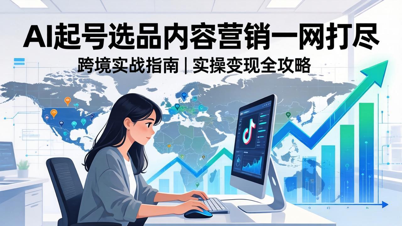 2026 TikTok 跨境AI实操：从零基础到变现全流程，AI起号选品内容营销一网打尽 - 十一-十一