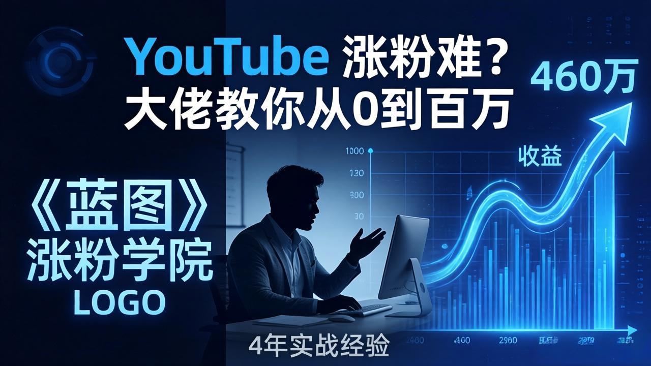 YouTube 涨粉难？《蓝图涨粉学院》：4 年赚 460 万的大佬教策略，从0到百万有路径！ - 十一-十一