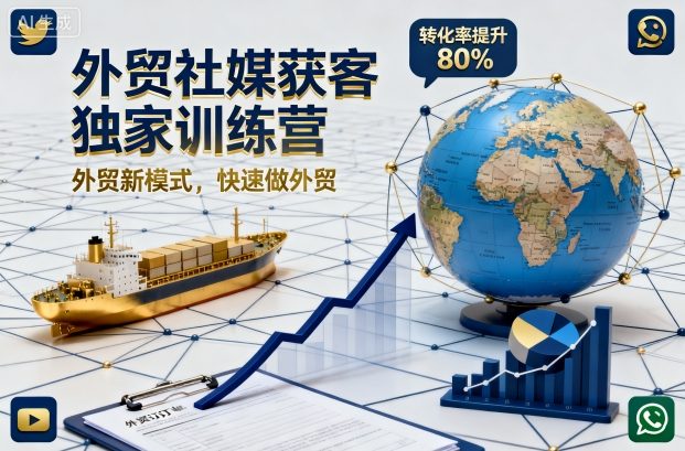 外贸社媒获客独家训练营，外贸新模式，快速做外贸(更新26年3月) - 十一-十一