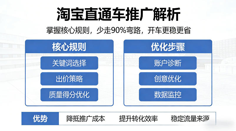 淘宝直通车推广解析，掌握核心规则，少走90%弯路，开车更稳更省 - 十一-十一