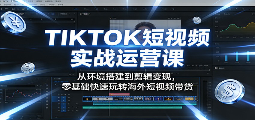 TIKTOK短视频实战运营课：从环境搭建到剪辑变现，零基础快速玩转海外短视频带货 - 十一-十一