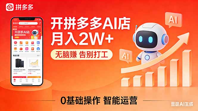 开一家拼多多AI店，月入2W+，无脑赚，告别打工，附SOP手册 - 十一-十一