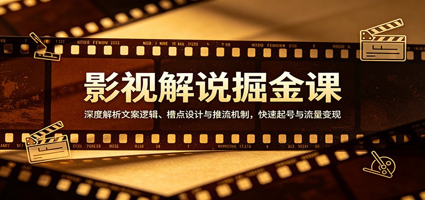影视解说掘金课：深度解析文案逻辑、槽点设计与推流机制，快速起号与流量变现 - 十一-十一