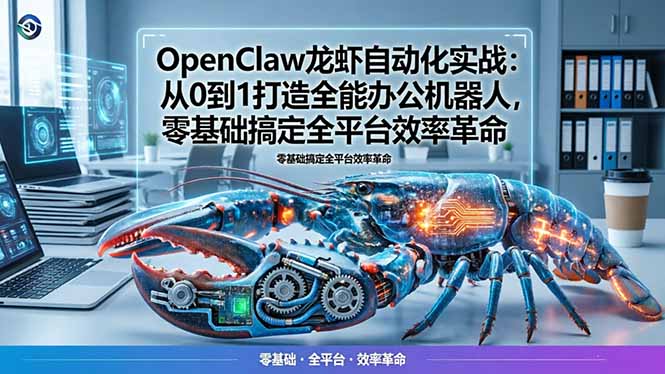 OpenClaw龙虾自动化实战：从0到1打造全能办公机器人，零基础搞定全平台效率革命-十一