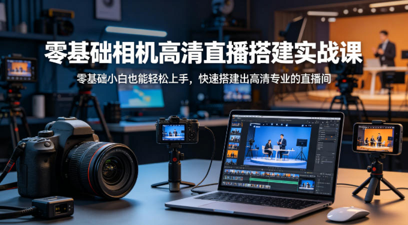 零基础相机高清直播间搭建实战课，小白也能轻松上手，快速搭建出高清专业的直播间-十一