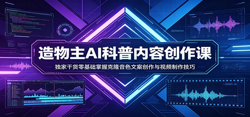 AI科普内容创作课：独家干货零基础掌握克隆音色文案创作与视频制作技巧-十一
