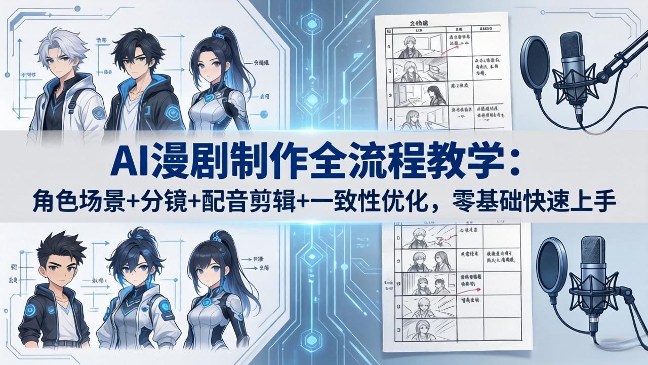AI漫剧制作全流程教学：角色场景+分镜+配音剪辑+一致性优化，零基础快速上手-十一