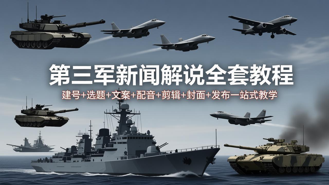 第三军迷新闻解说全套教程：建号+选题+文案+配音+剪辑+封面+发布一站式教学-十一