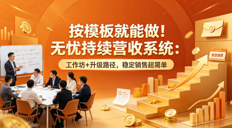 按模板就能做！无忧持续营收系统：工作坊+升级路径，稳定销售超简单【原创双语字幕】 - 十一-十一