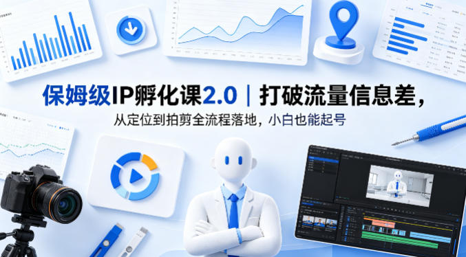保姆级IP孵化课2.0｜打破流量信息差，从定位到拍剪全流程落地，小白也能起号-十一